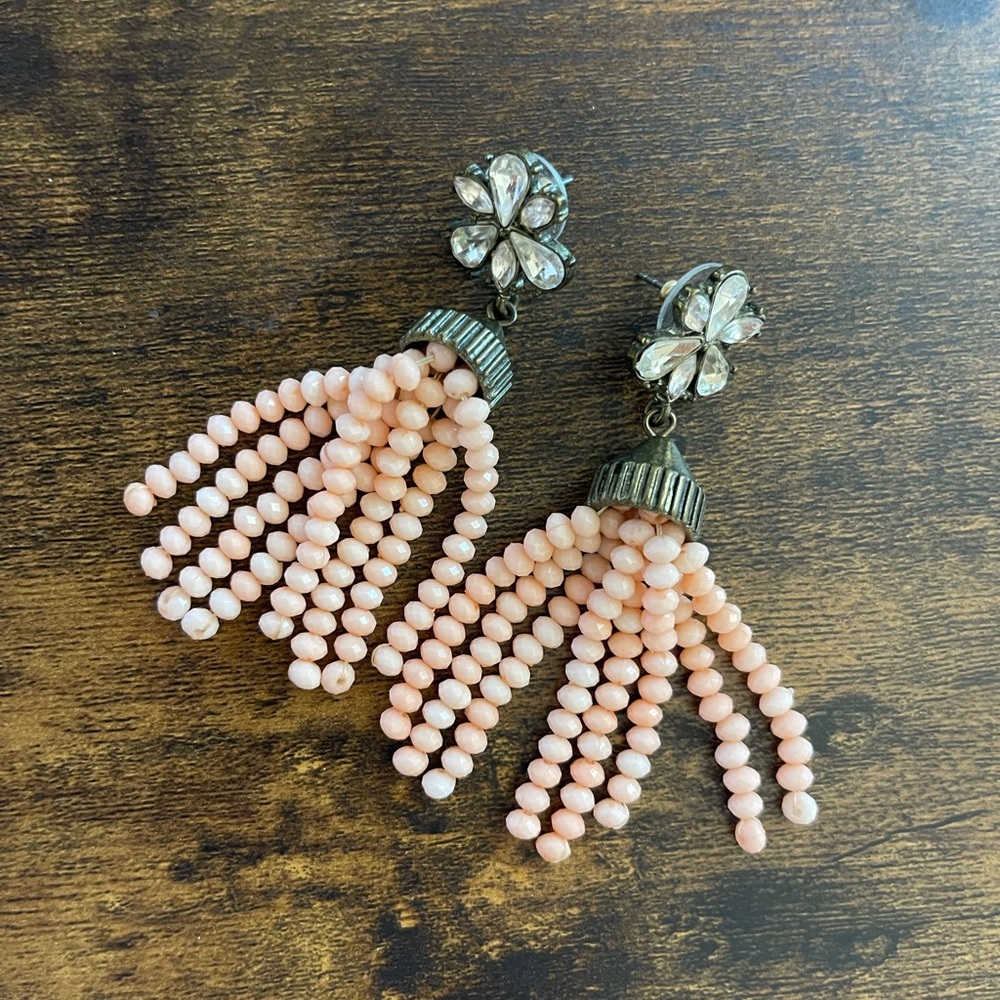 Pink tassel earrings
